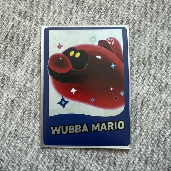 Nintendo Switch Super Mario Wonder Exclusive Promo Wubba Mario Holographic Card - Picture 1 of 4